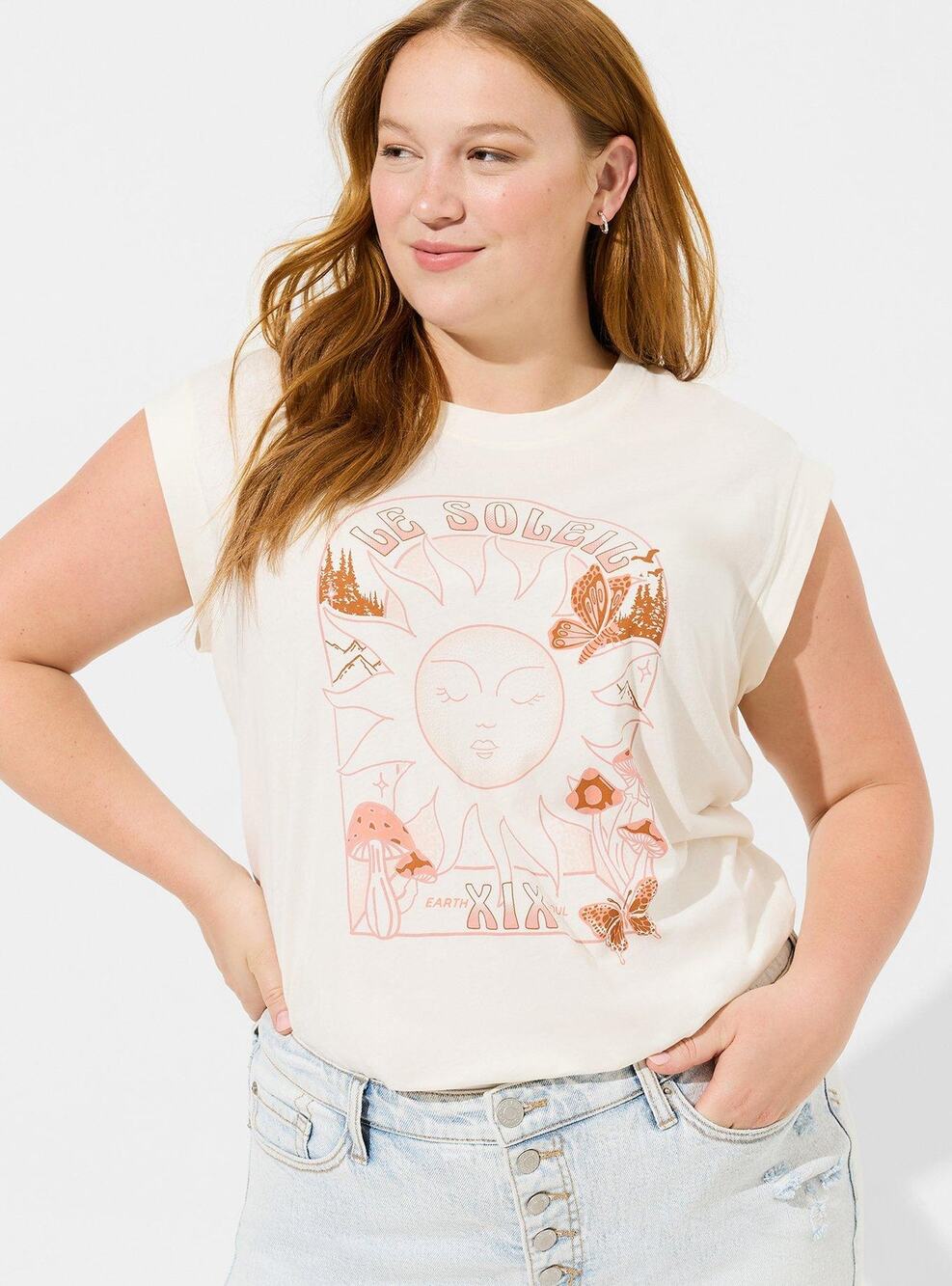 Torrid Graphic Relaxed Fit Vintage Cotton Jersey Crew Neck Dolman Tank, NWT, 2X